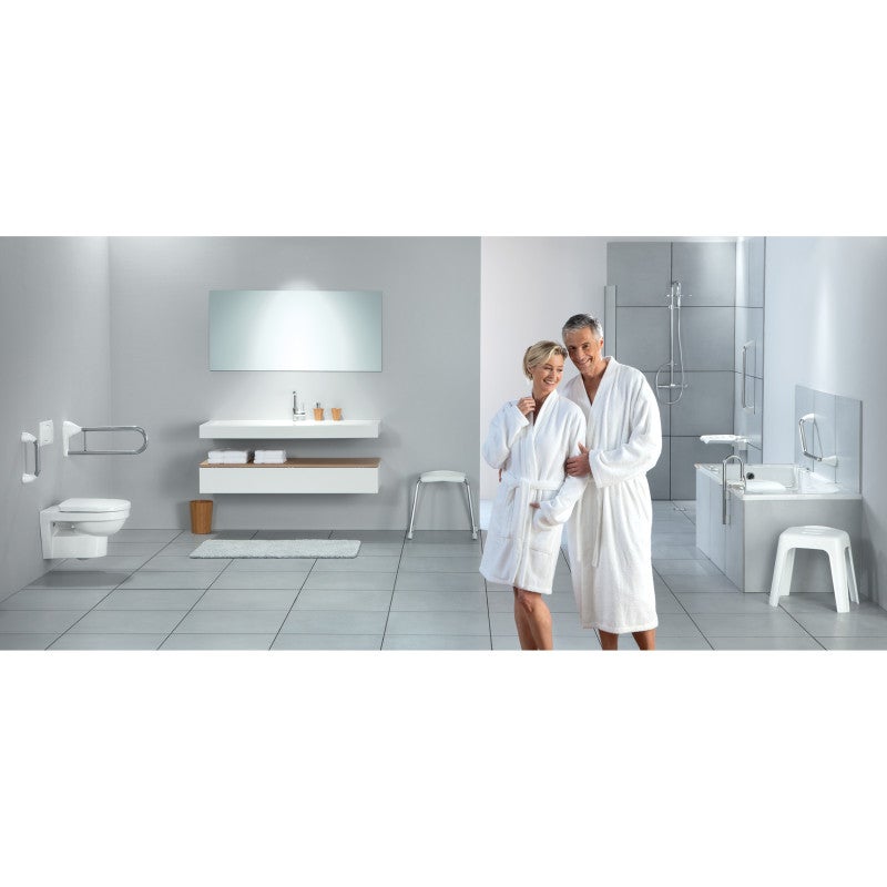 Tabouret grand siège de douche HOCKER Blanc - Max 130kg Spirella - 3