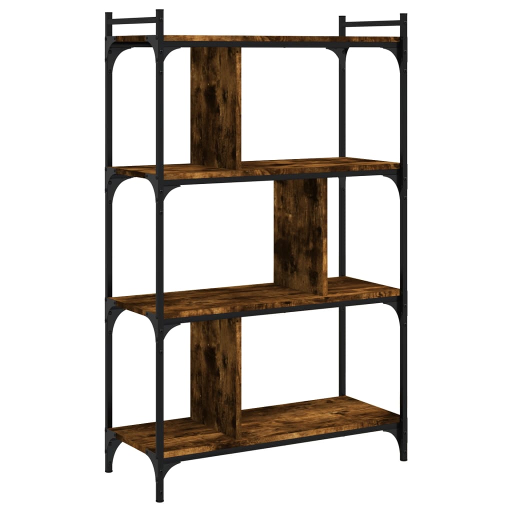 Bibliothèque En Bois 5 étagères - Dimensions L90 X H195 X P43 Cm, Couleur Marron Clair Beige, Occasion