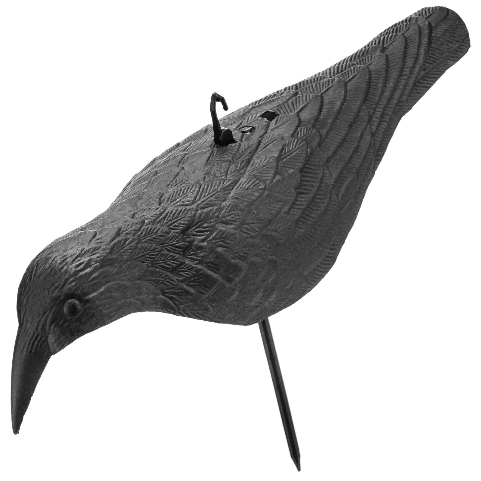 Statua di corvo in movimento per giardino per spaventare gli uccelli - 5