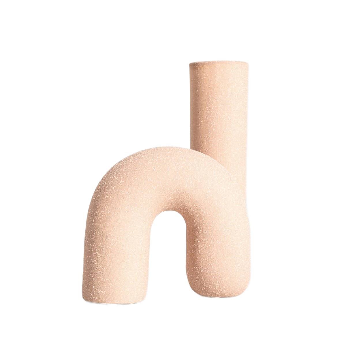Wazon TWIST ceramiczny zakręcony beżowy 13x17 cm HOMLA