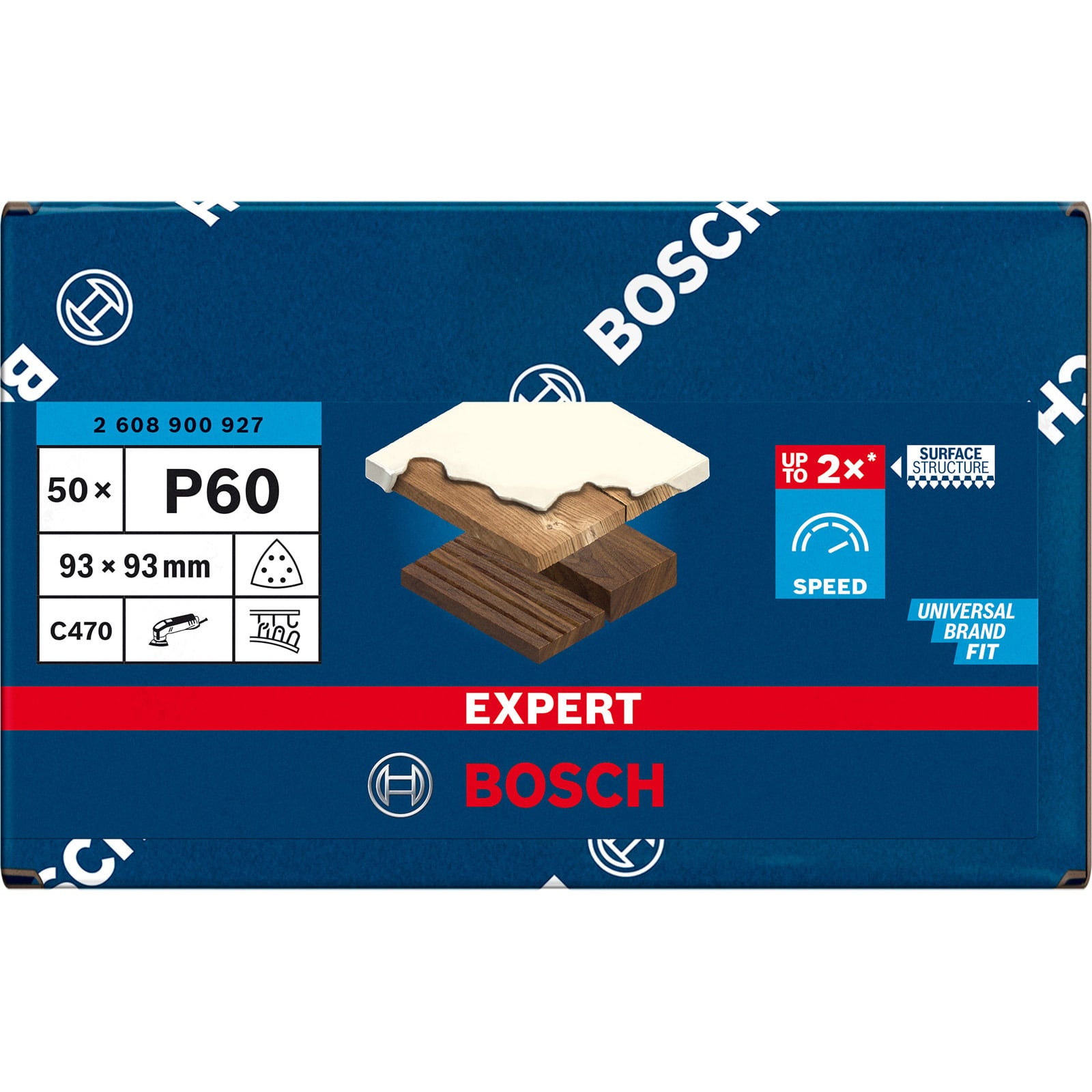 Papel de lija EXPERT C470 para lijadoras delta de 93 mm, G 60, 50 unidades - 3