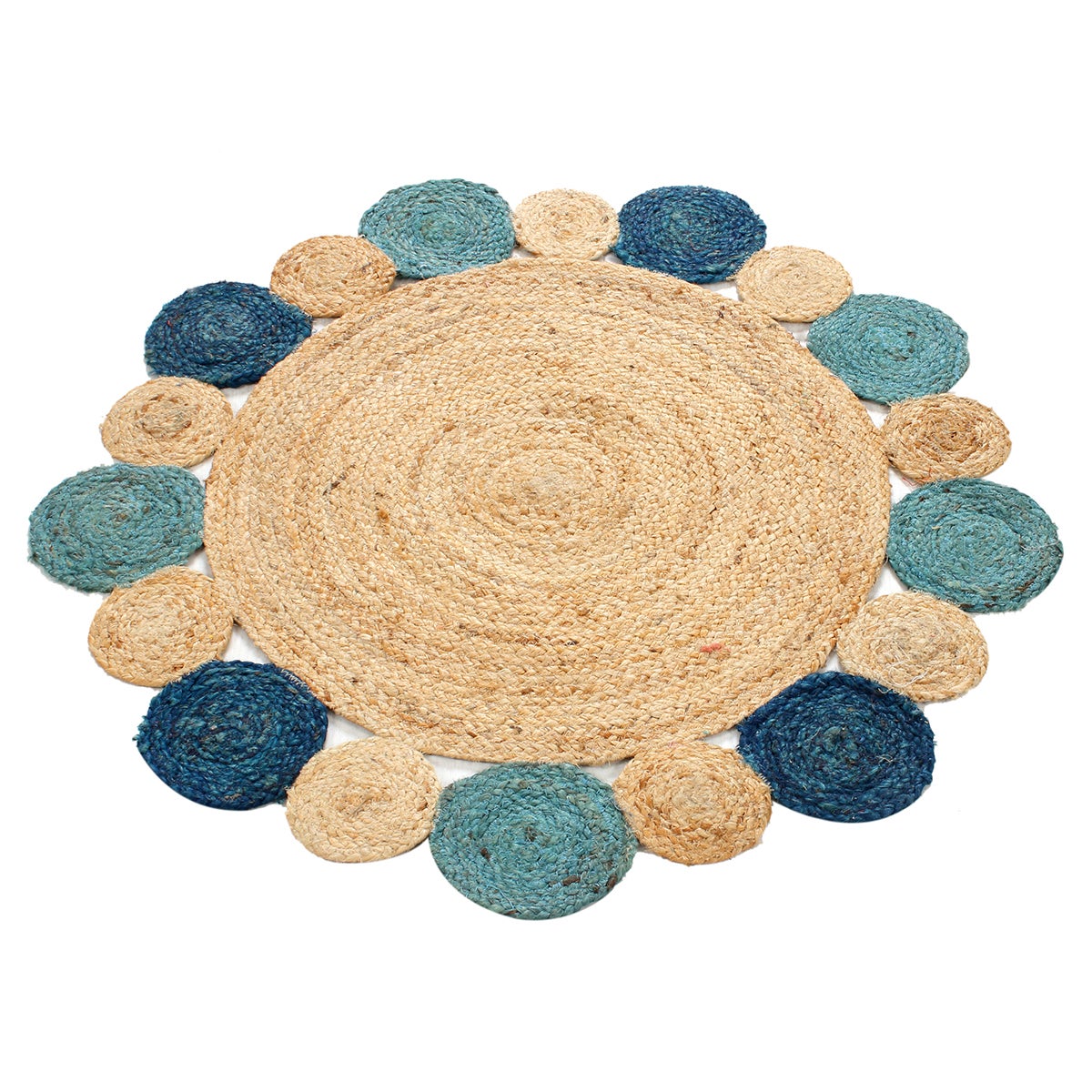 Origen home decor - alfombra redonda textil hogar | alfombras marrón - 1x90x90 cm