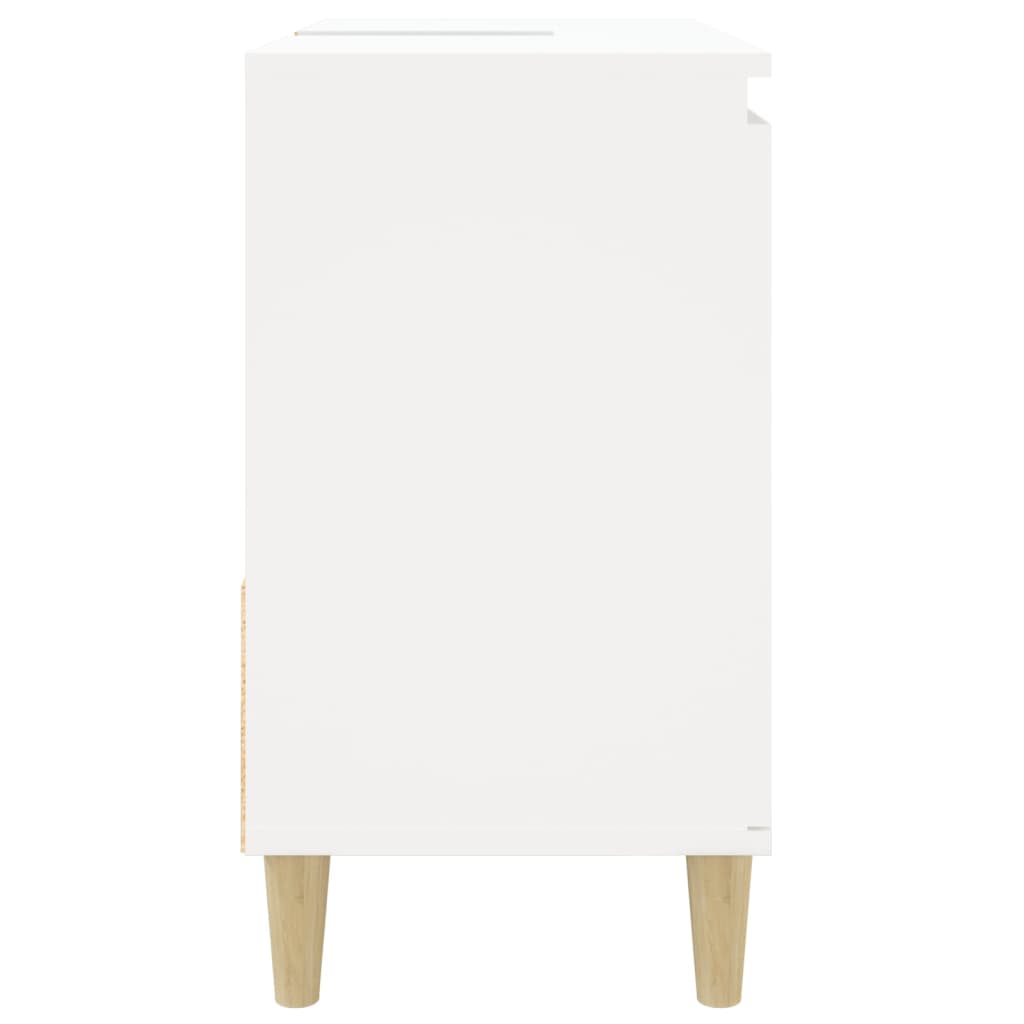 Mueble de baño blanco 65x33x60 cm de madera contrachapada - 8