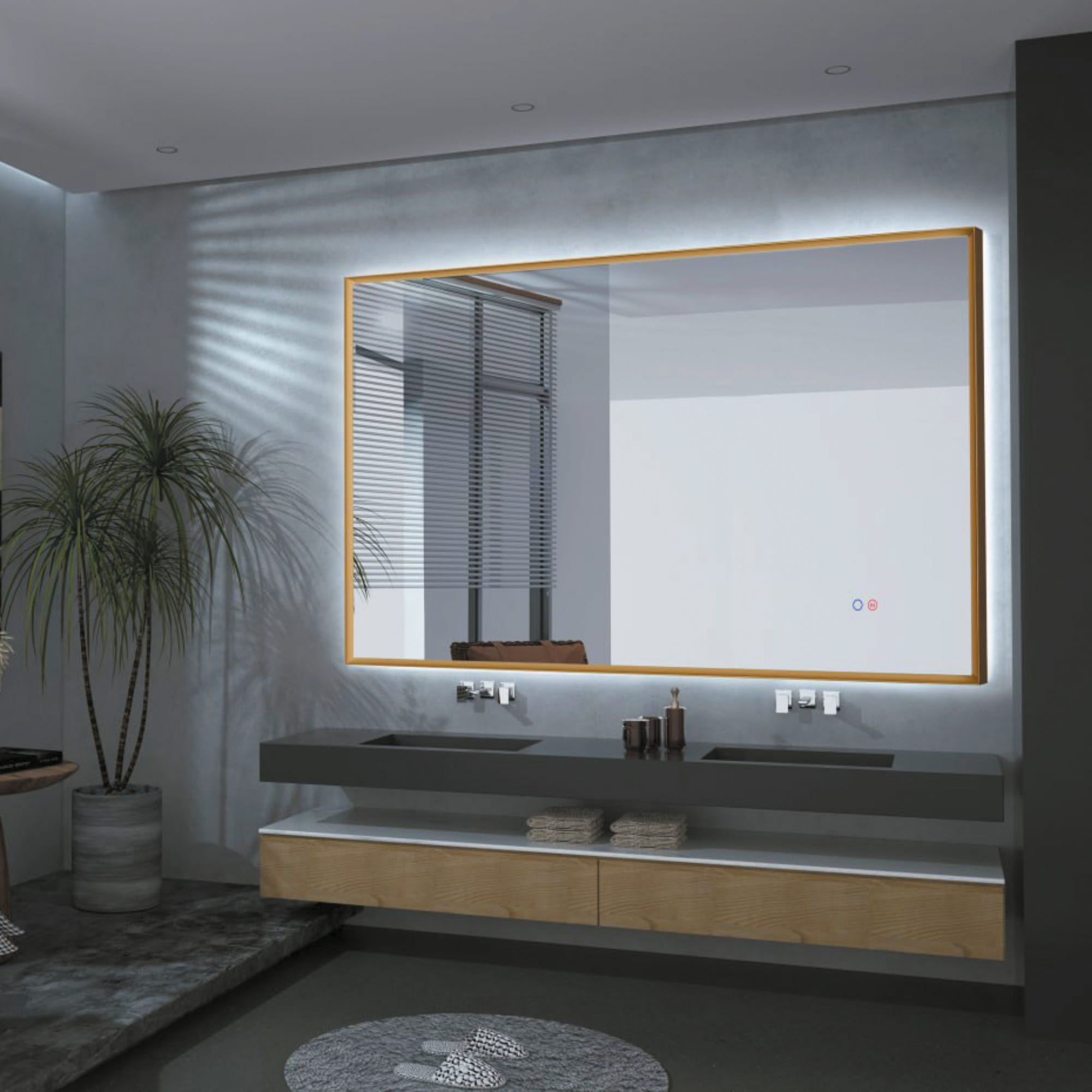 LEDIMEX - Espejo Baño con Luz LED y Antivaho 140x80cm Retroiluminado ...