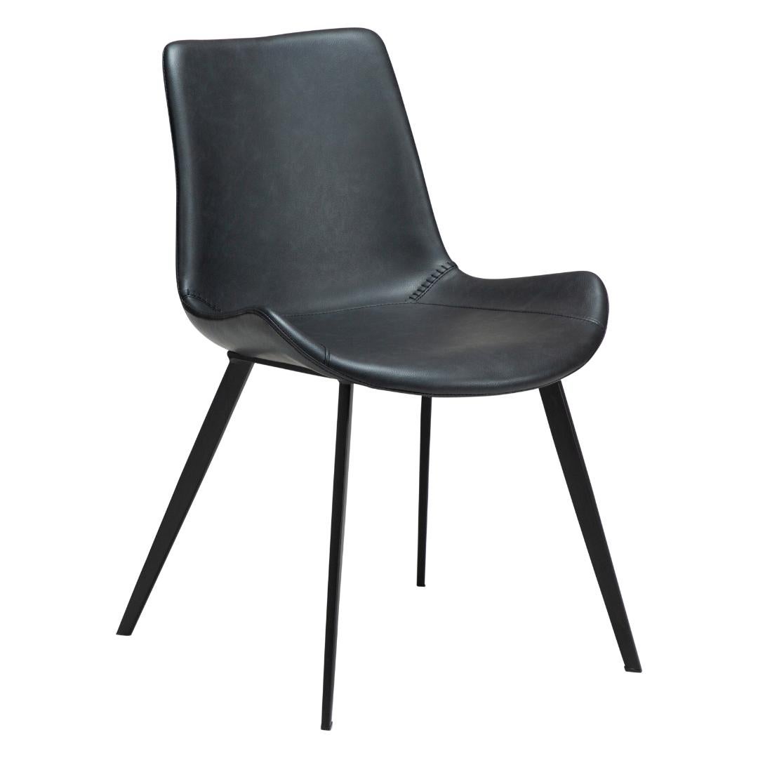 Hype Dan-Form krzesło stołowe PU skóra sztuczna czarny.