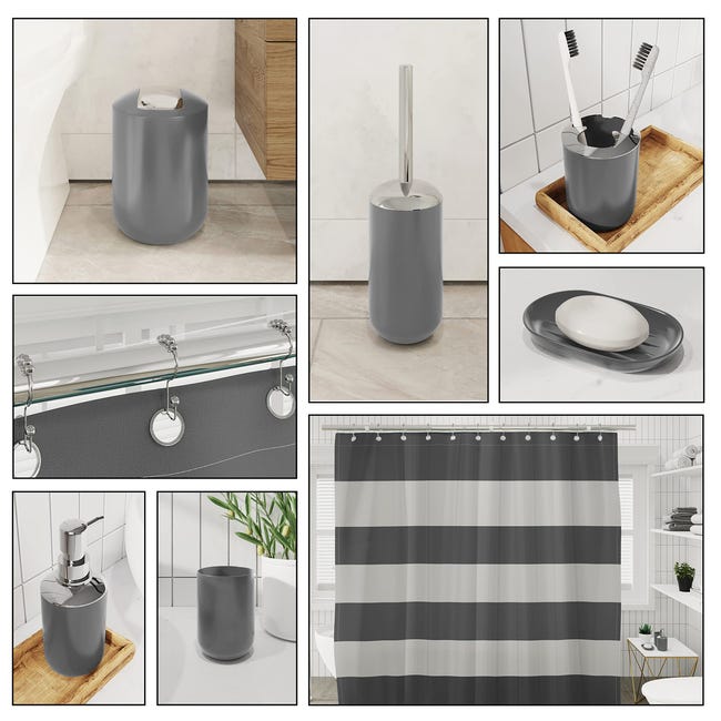 ZCCZ Set accessori bagno completo stile marmo bianco con dispenser sapone, portaspazzolino, vassoio e organizzatore per un bagno elegante e funzionale ZCCZ Set accessori bagno completo stile marmo bianco con dispenser sapone, portaspazzolino, vassoio e organizzatore per un bagno elegante e funzionale
