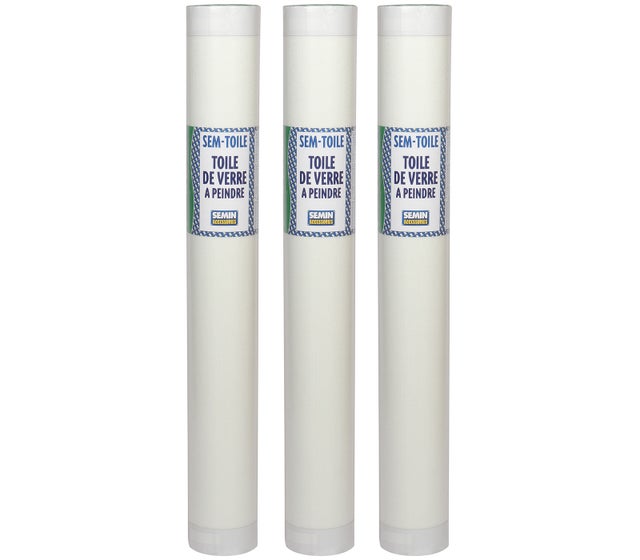 Semin Toile de Verre, Motif Plafond, rouleau 50 x 1 m, Lot de 3