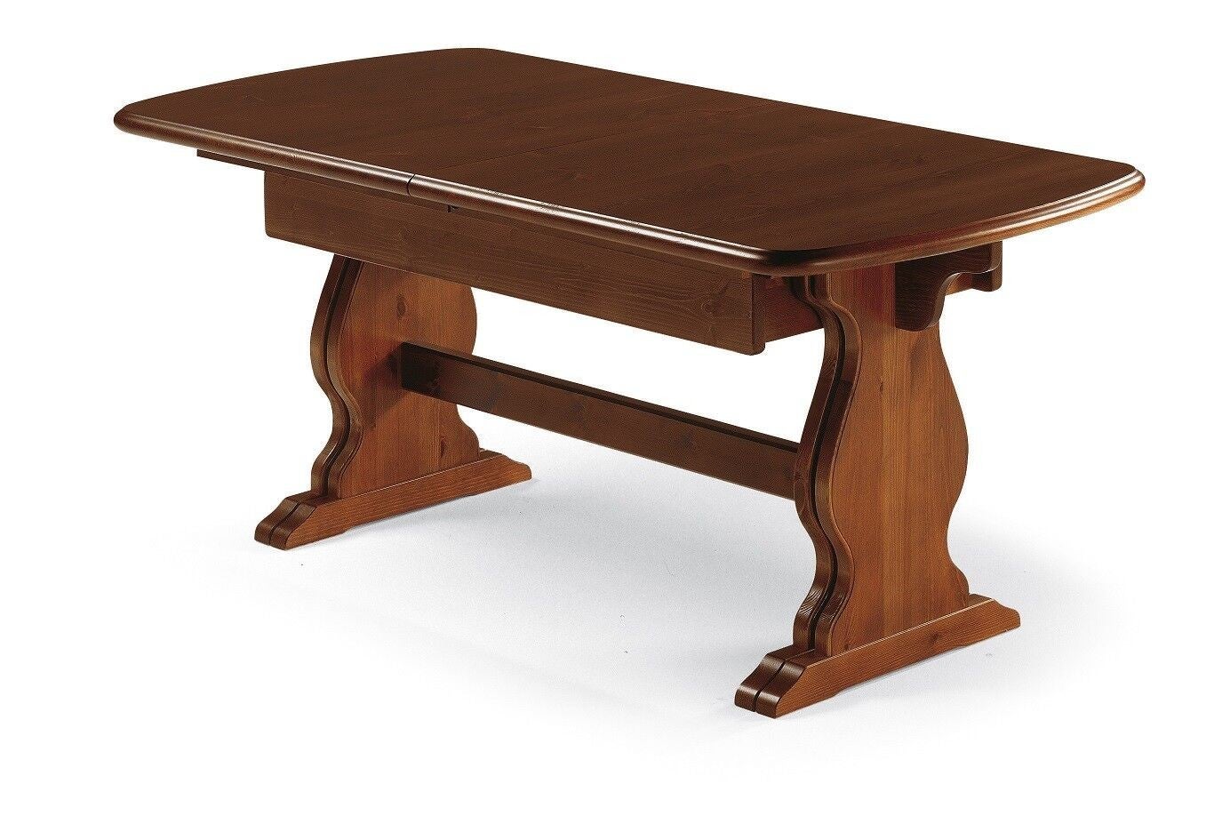 MOBILI 2G Tavolo Fratino Allungabile In pino Tinta Noce Arte