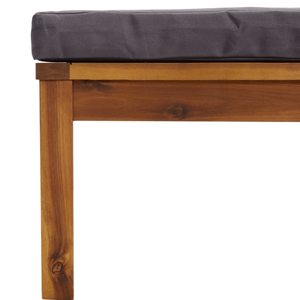 Salon bas de jardin en Bois Gris 7 personnes - 6
