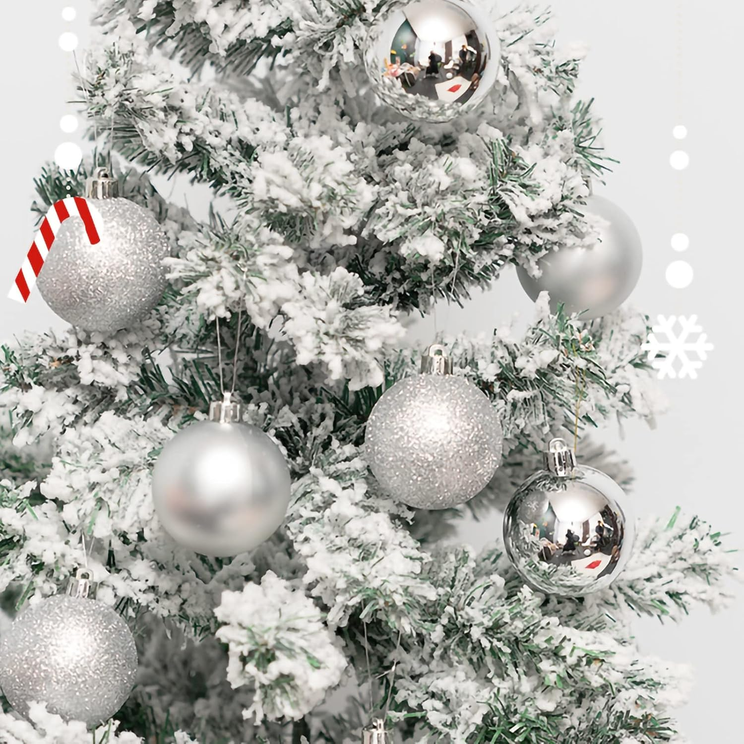 Conjunto de 36 enfeites para árvores de Natal, Conjunto de bolas de Natal, Pingentes para árvores de Natal, Presente de Natal, Decorações de Natal - 2