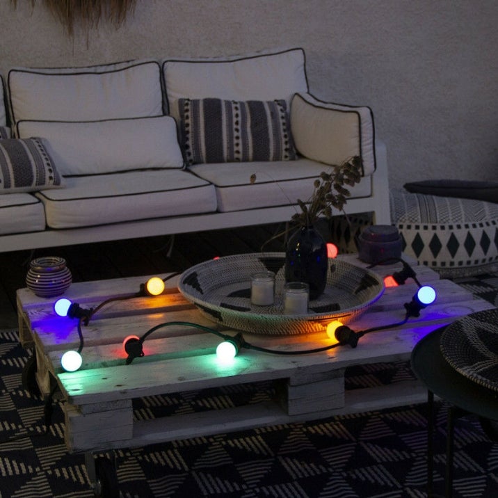 Xanlite - Guirlande Guinguette LED Noire, Compatible Ampoules E27, 5m Extensible - GRL5230VB - 3