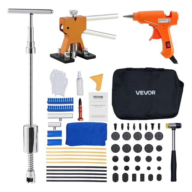 StickersLab Kit PDR 11 Pezzi Per Riparazione Ammaccature Auto, Con Estrattore E Linguette
