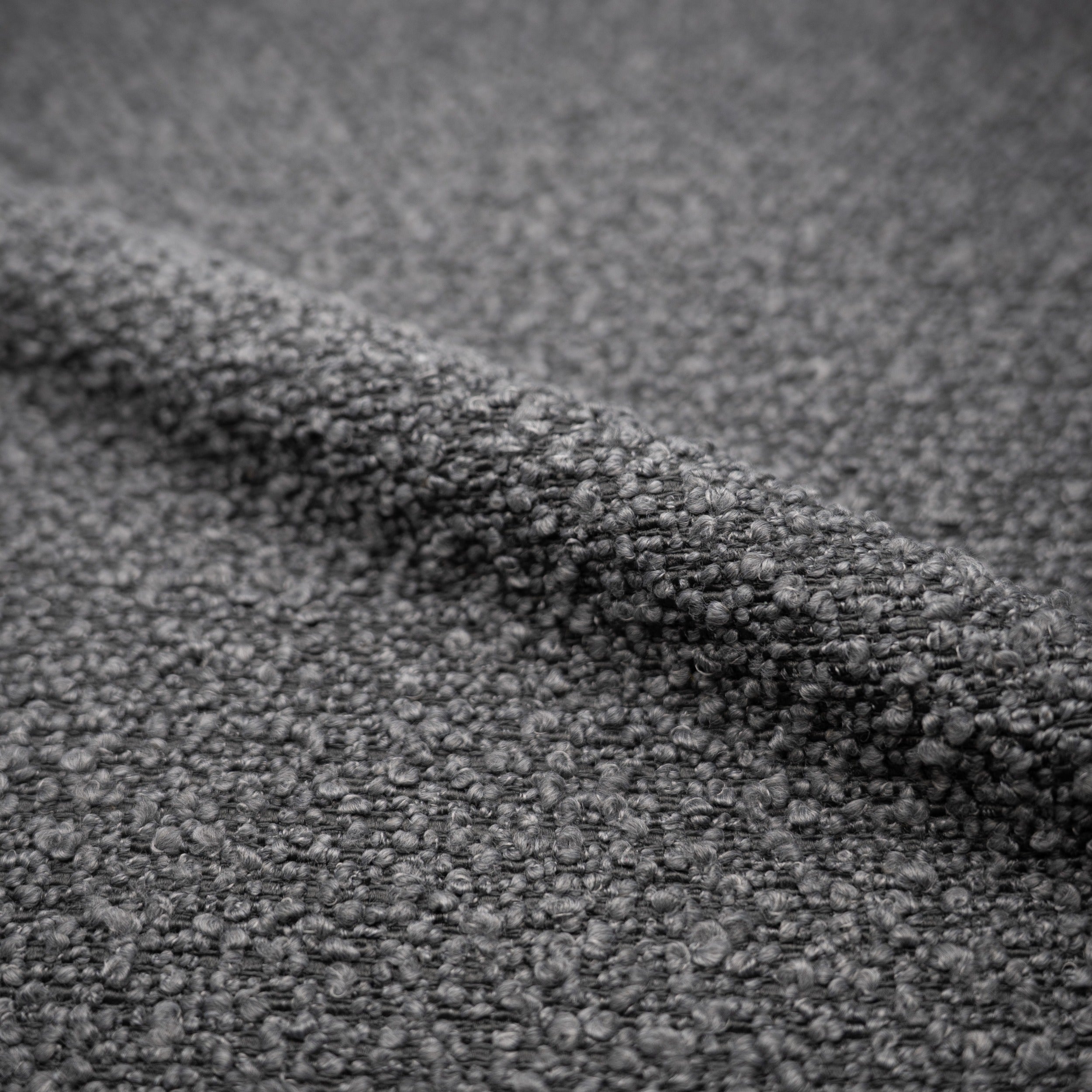 Lot de 2 chaises pour îlot central 65 cm en tissu bouclette gris - Misty - 3