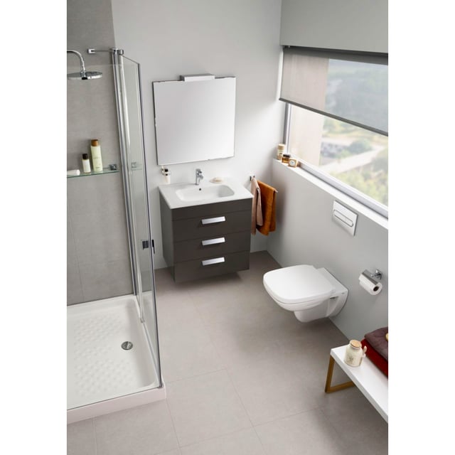 Receveur de douche en céramique à poser ITALIA Roca 700x700x80 - Blanc