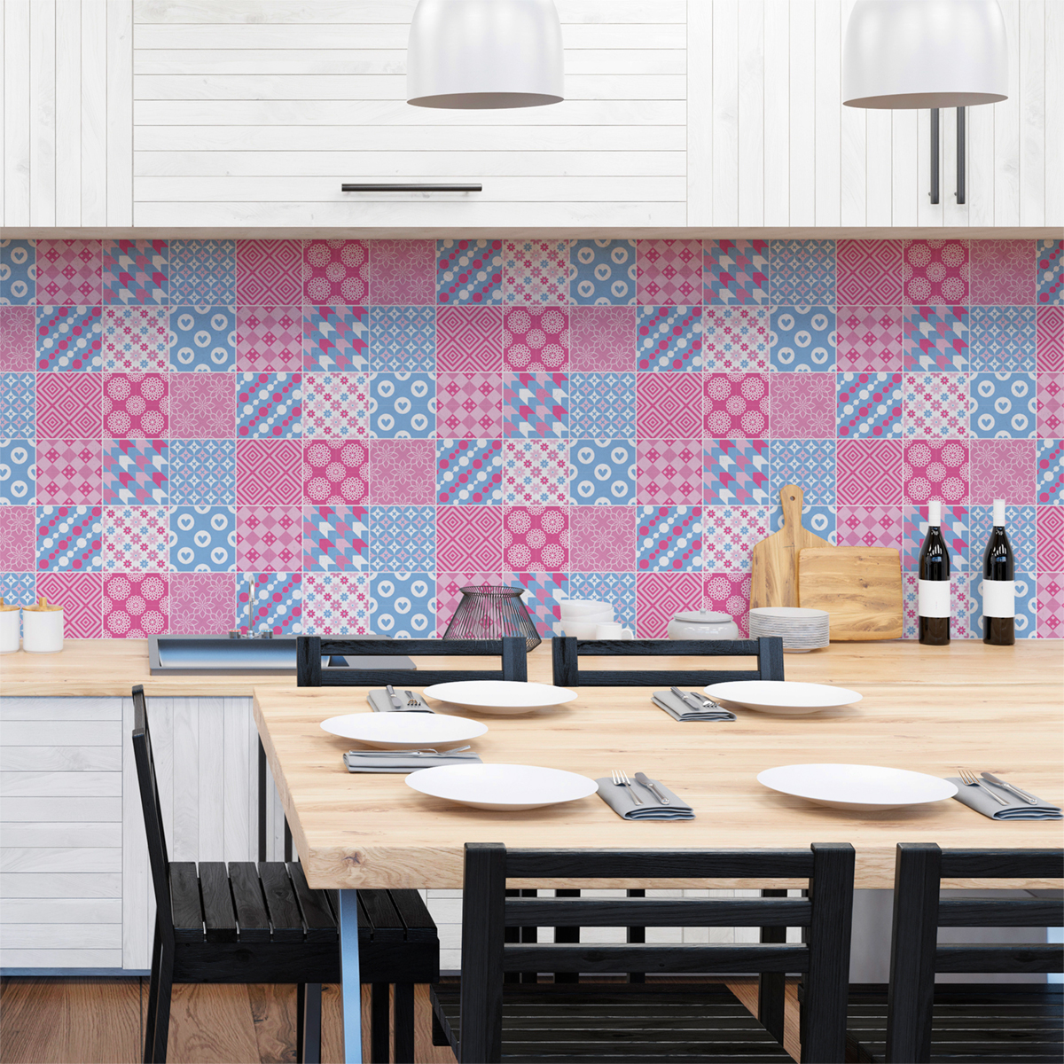 9 vinilo baldosas escandinavo dyre - adhesivo de pared - revestimiento sticker mural decorativo - 9stickers20x20cm