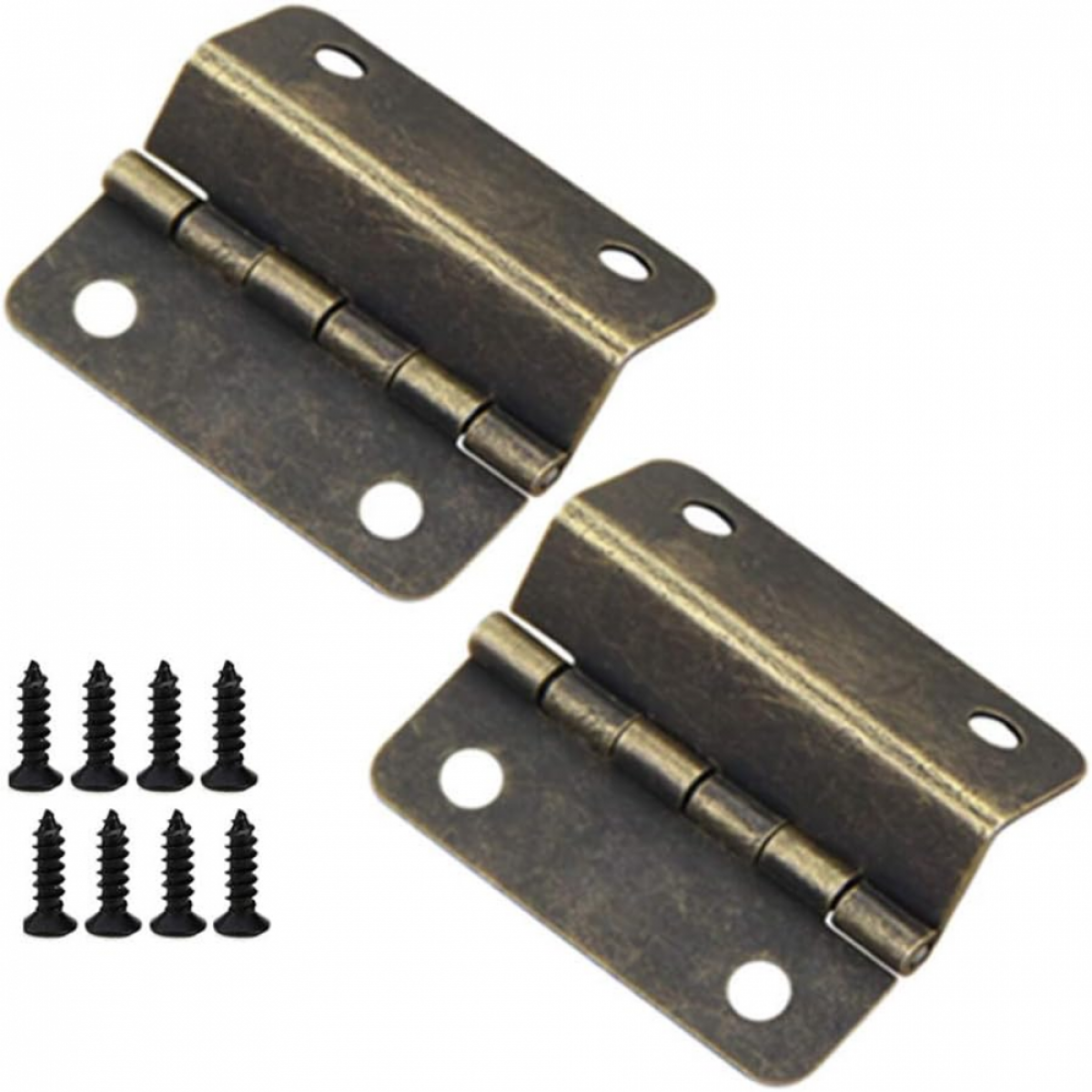 Balamale din bronz antic, 2 balamale decorative tip cutie, balamale pliabile pentru uși, dulapuri, mobilier, dulapuri pentru bijuterii vintage