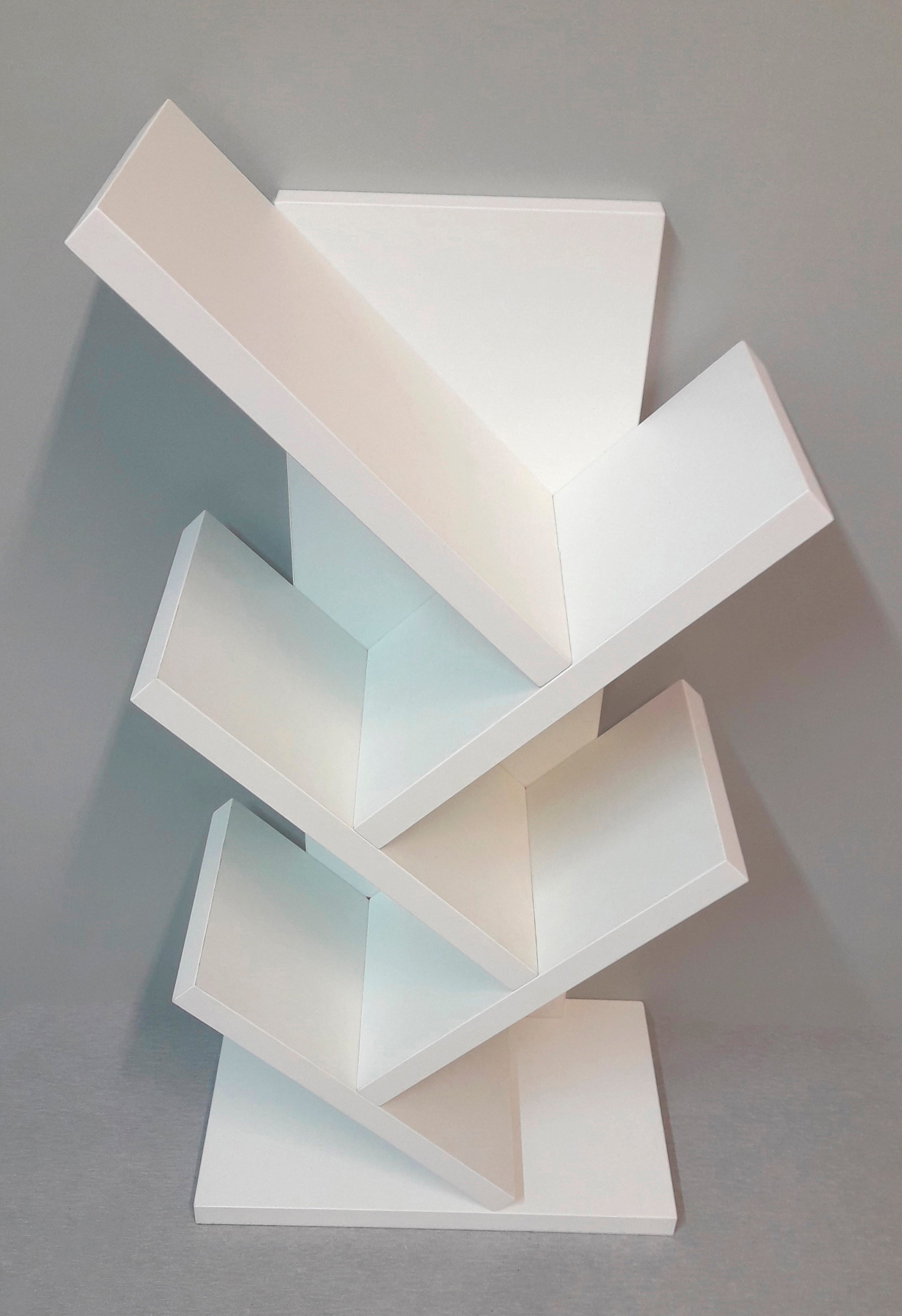 Árvore de mesa para estantes de madeira Mod. Livraria. Biblioteca. Henor. 30x61x18 cm. Branco - 4