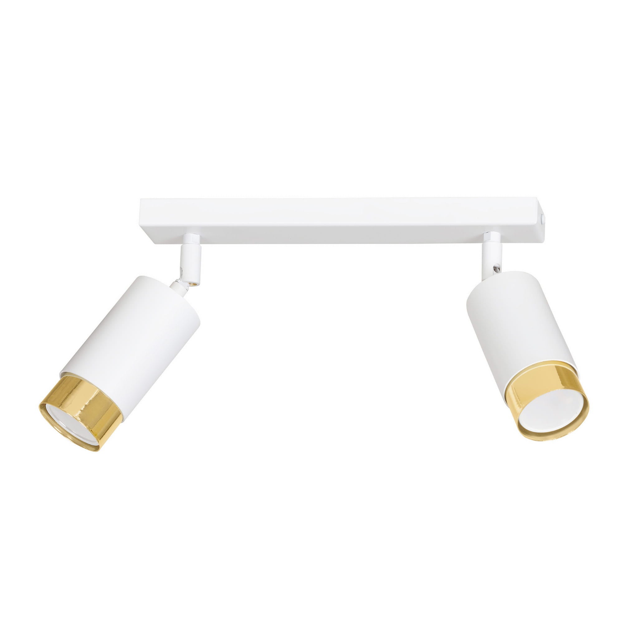 Reflektor sufitowy spot natynkowy Hiro listwa złoto-biały 2xGU10x30W metal Emibig