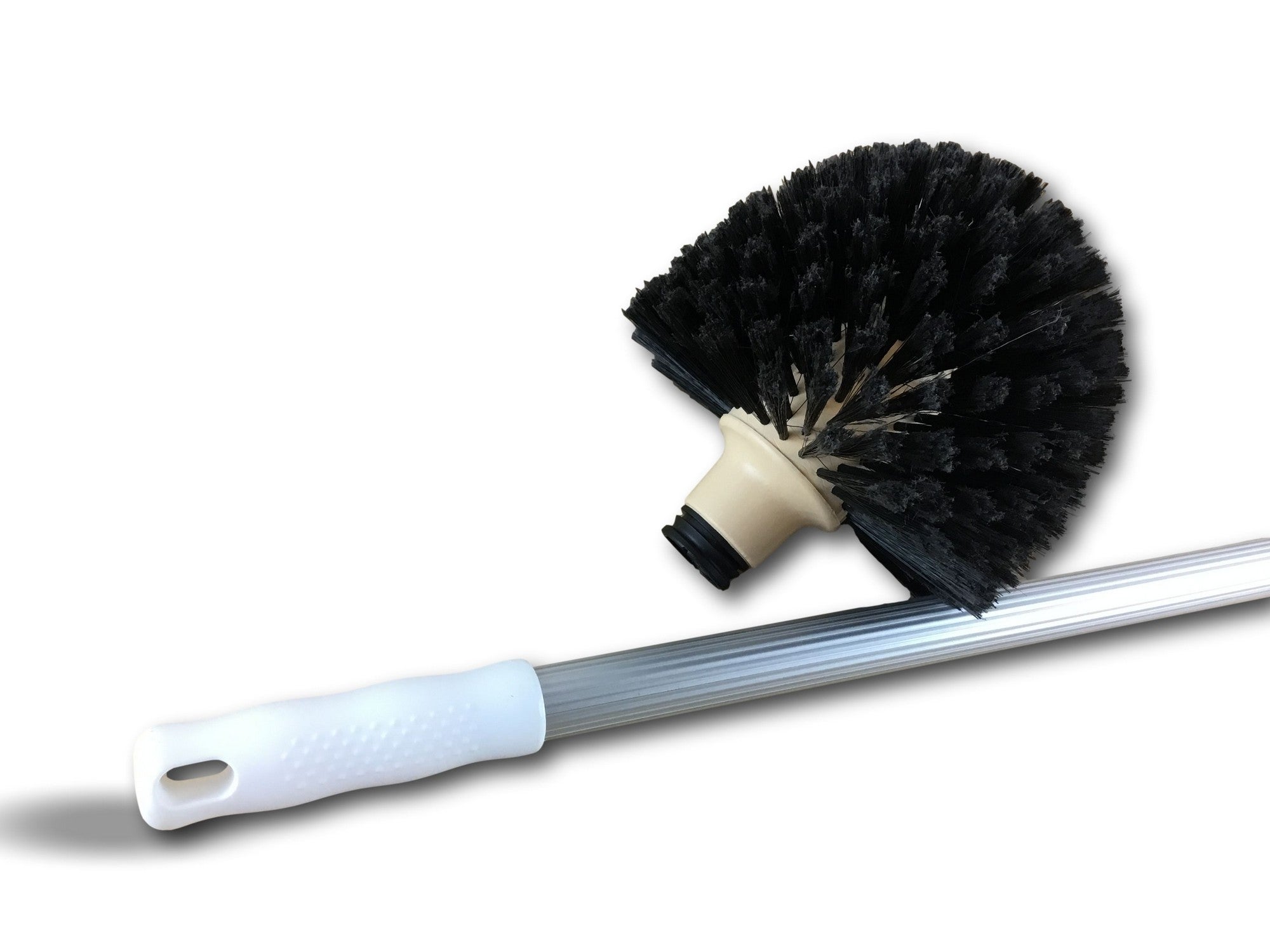 Tête de loup balai brosse boule | Manche télescopique aluminium 5,50 m | Vinyle fleuré | Tête Ø 180 mm à douille vissante - 3