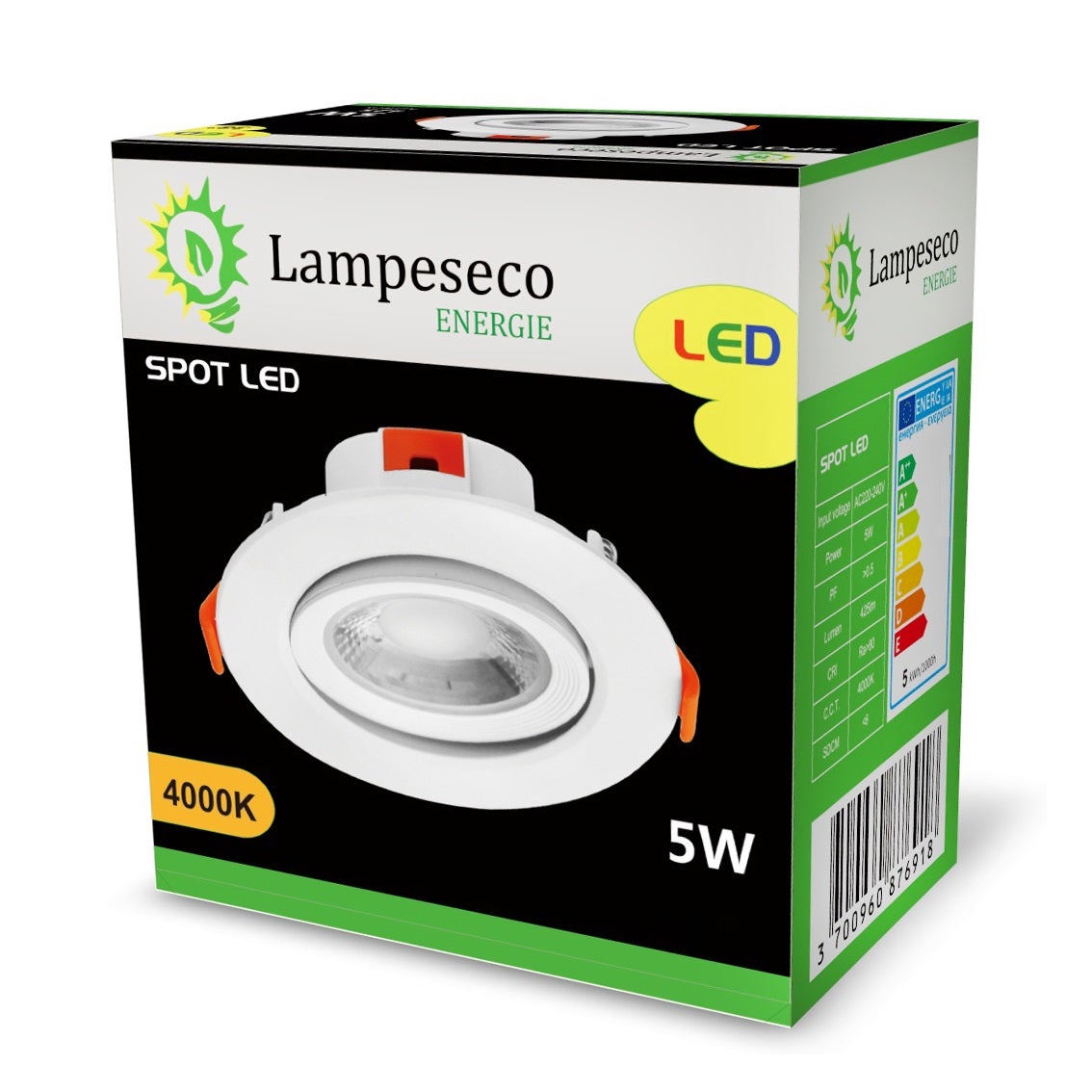 Lot de 30 Spot LED encastrable pour plafond 5W Blanc Neutre transformateur intégré - 4