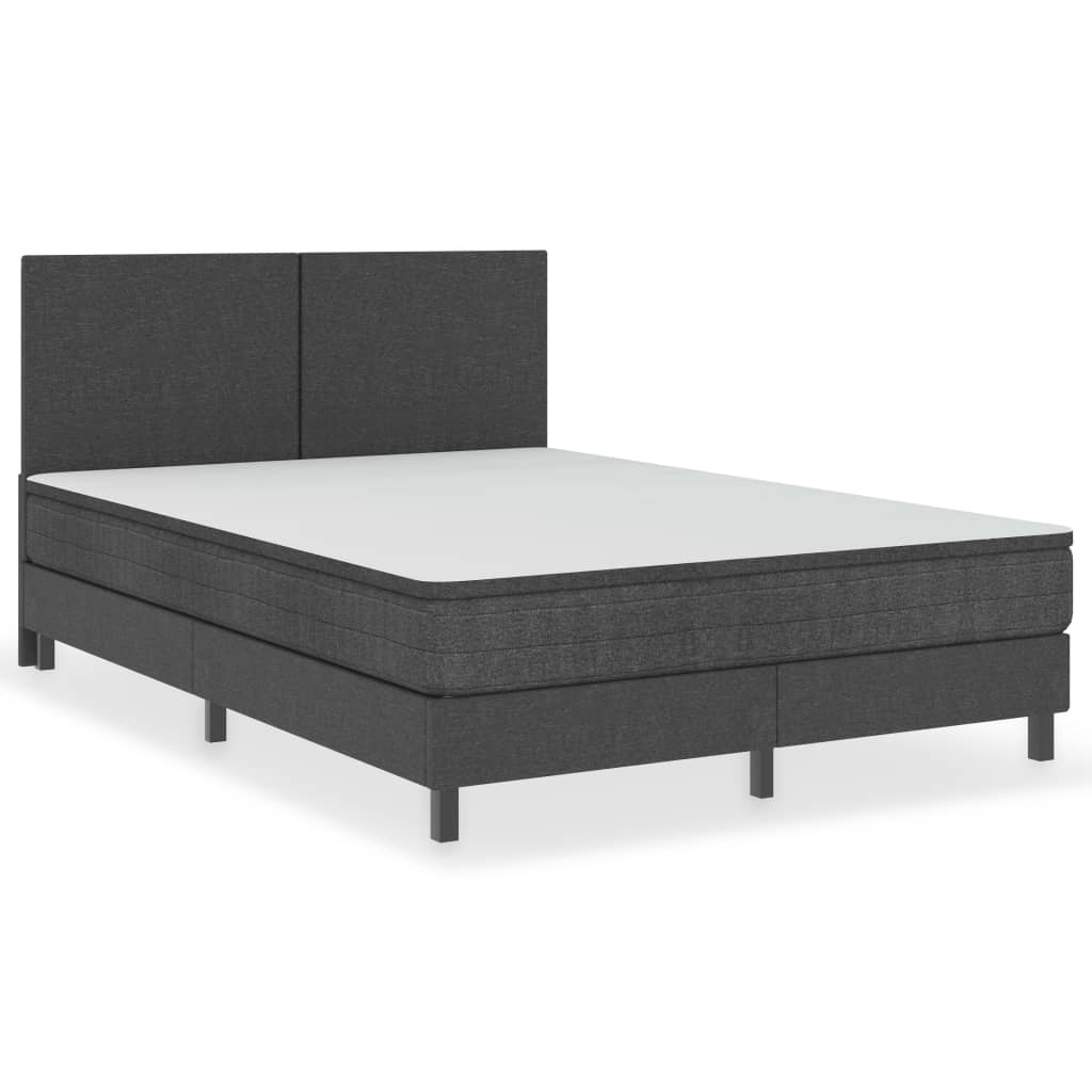 Estructura de cama Box Spring tela gris 140x200 cm | Leroy Merlin