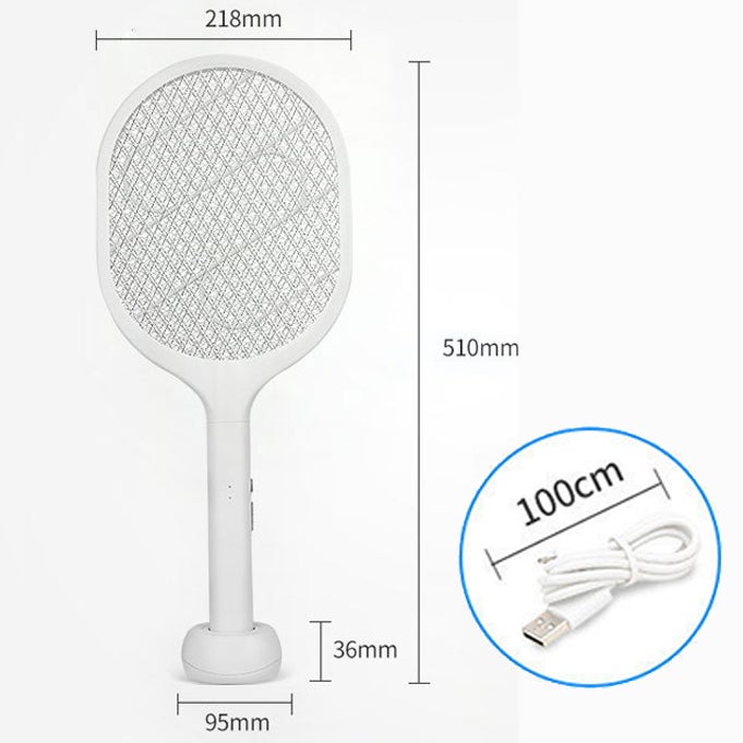 Tapette à mouche électrique 2 en 1, Rechargeable par USB avec Base de chargement, piège à mouches électrique pour moustiques et mouches - 2