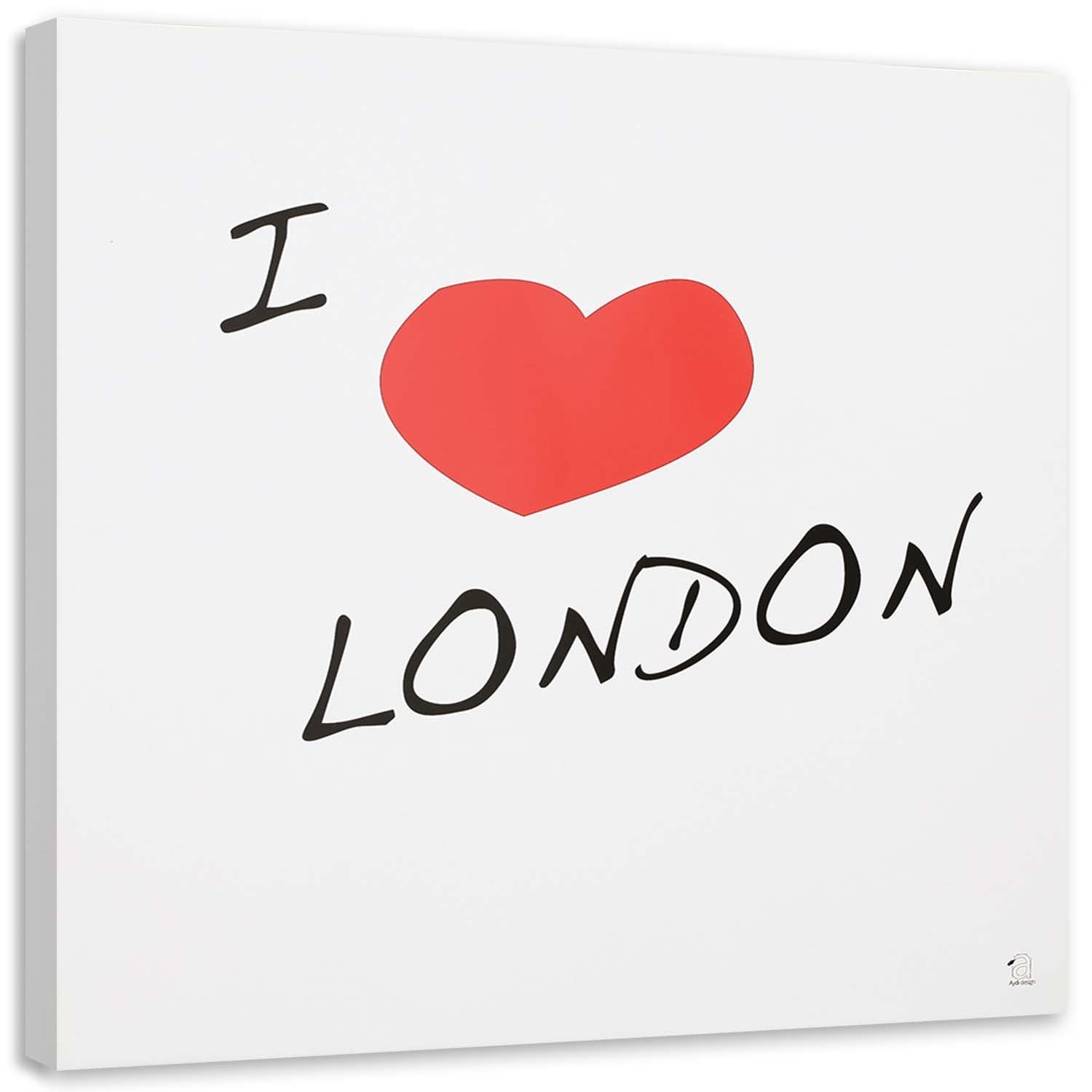 Obraz na płótnie, Napis I Love London 60x60