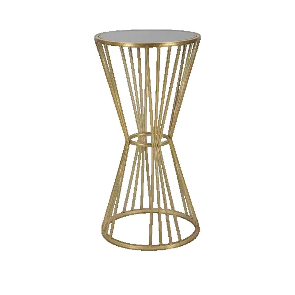 Table d'appoint rond en métal avec plateau miroir Super | Leroy Merlin
