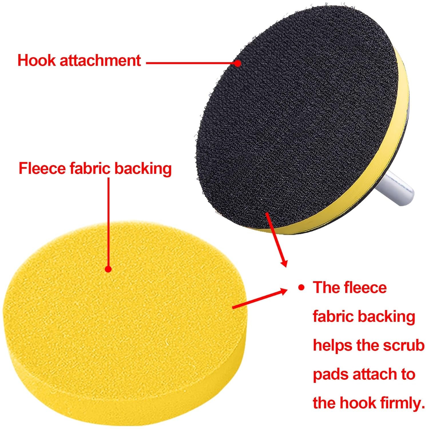 16 Pièces Kit de Polissage Pad, Éponge de Polissage Voiture 125mm - 6