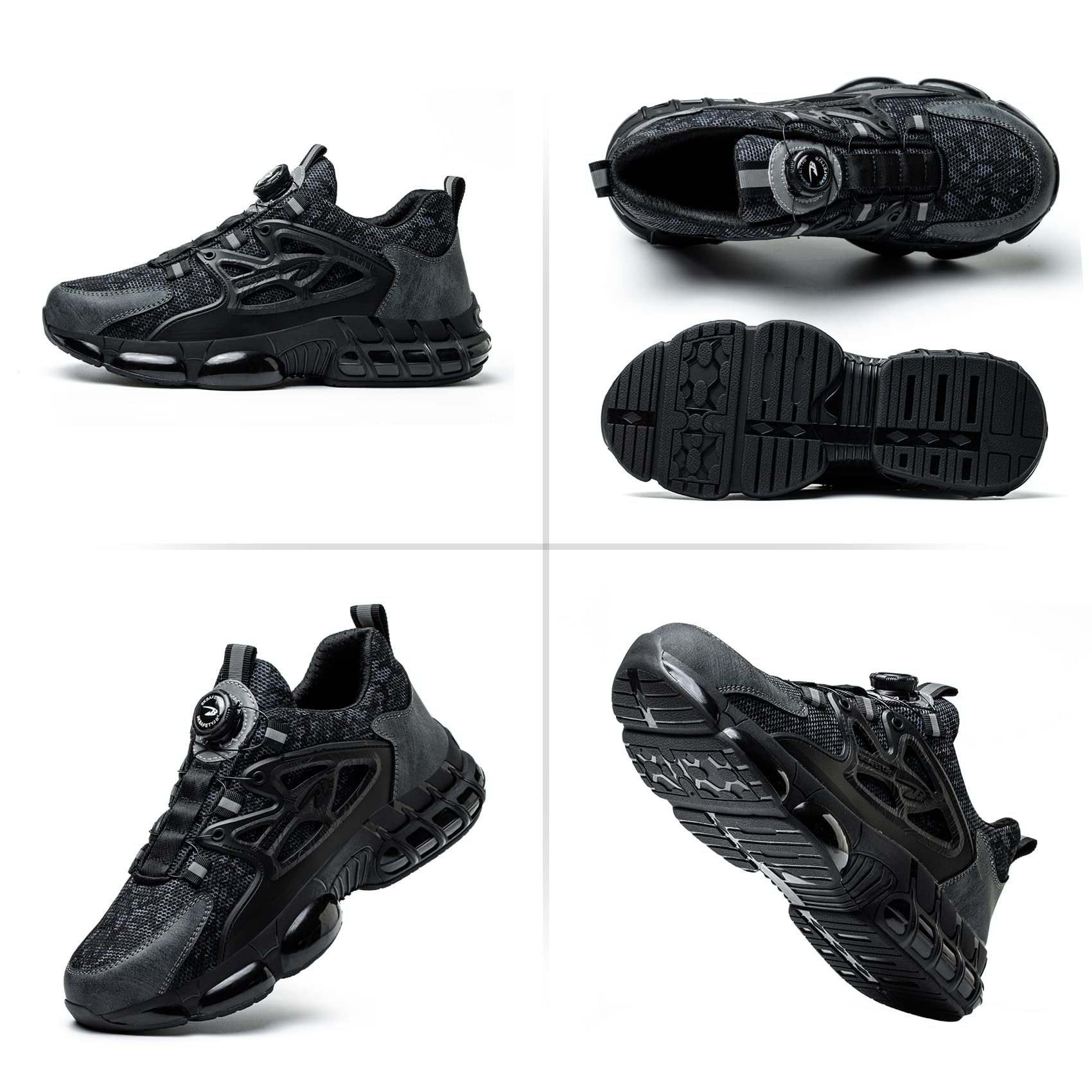 Chaussures de Sécurité Hommes Femmes Basket Légère Respirante Travail Antidérapante avec Embout en Acier 36-46 EU - 2