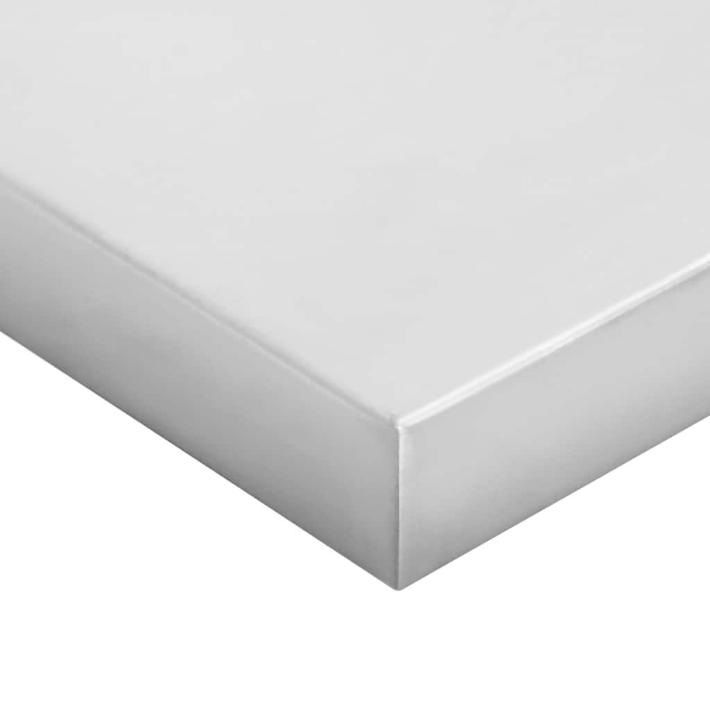 vidaXL Étagères murales 2 pcs 100x23,5 cm argenté acier inoxydable - 8