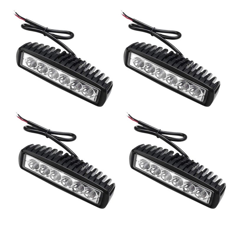 2 Fari LED Da 12W Per Fuoristrada – 12V/24V, IP67 Impermeabili – Per Trattore, Escavatore, SUV – Bianco Freddo 6000K