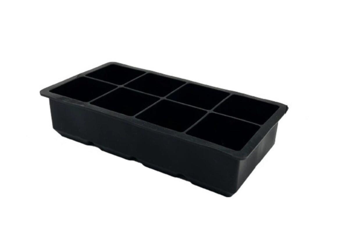 Foremka do lodu, 8 przegródek, silikonowa foremka do lodu, wielokrotnego użytku, kwadratowe kostki lodu o boku 5 cm, do jedzenia dla niemowląt, prze