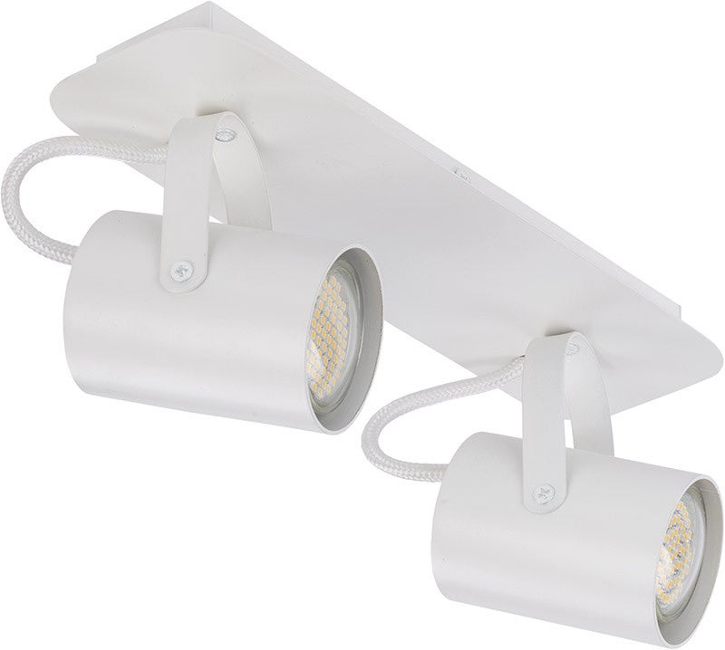 Reflektor sufitowy spot natynkowy Kamera listwa biały 2xGU10x25W wym: 14 x 29 x 13 cm metal SIGMA