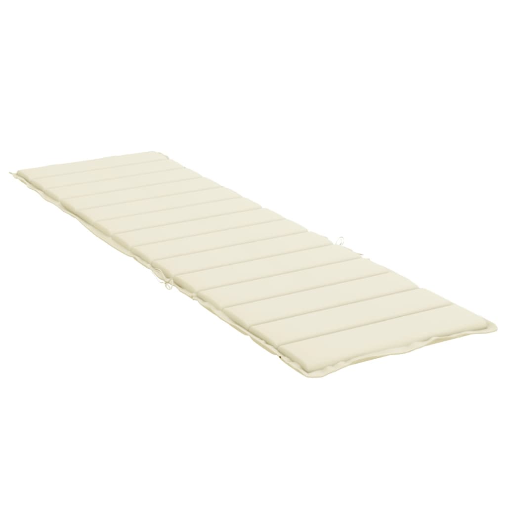 Cojín exterior | Cojín de tumbona de tela Oxford crema 200x70x3 cm CFW91449 - 4