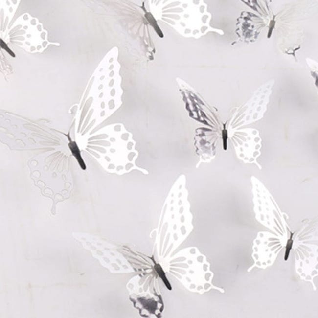 Adesivi a farfalla 3D, farfalle decorative da parete, 8x8cm/8x10cm/8x12cm, adhe | Leroy Merlin Adesivi a farfalla 3D, farfalle decorative da parete, 8x8cm/8x10cm/8x12cm, adhe | Leroy Merlin