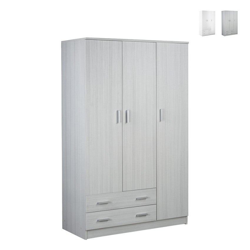 Credenza Cucina HOCSOK Con 3 Ante E 2 Cassetti - Mobile Bianco 40x105x78 Cm - Foto 8