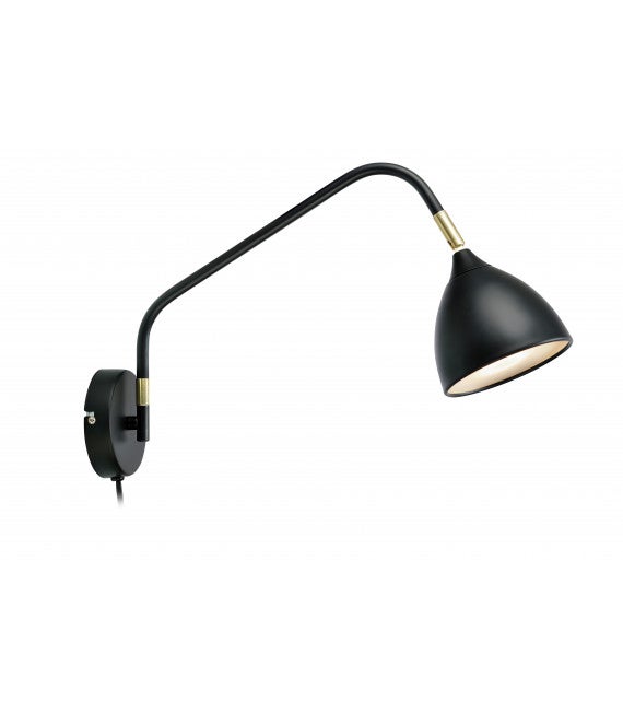 Lampada a LED da lettura a parete Cio, interruttore, braccio flessibile