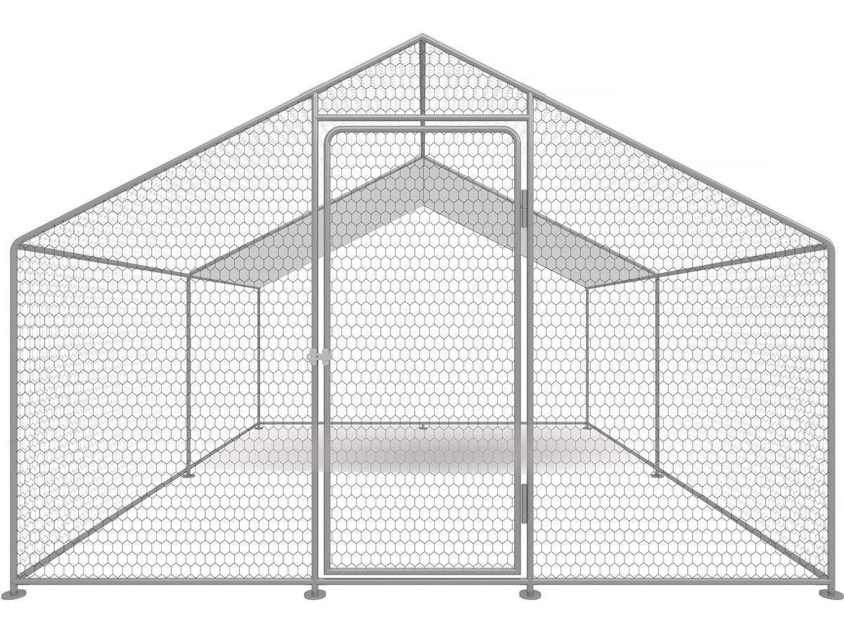 Recinto para frangos Recinto de malha de 9 m² 3 x 3 x 2 M aço galvanizado - 4