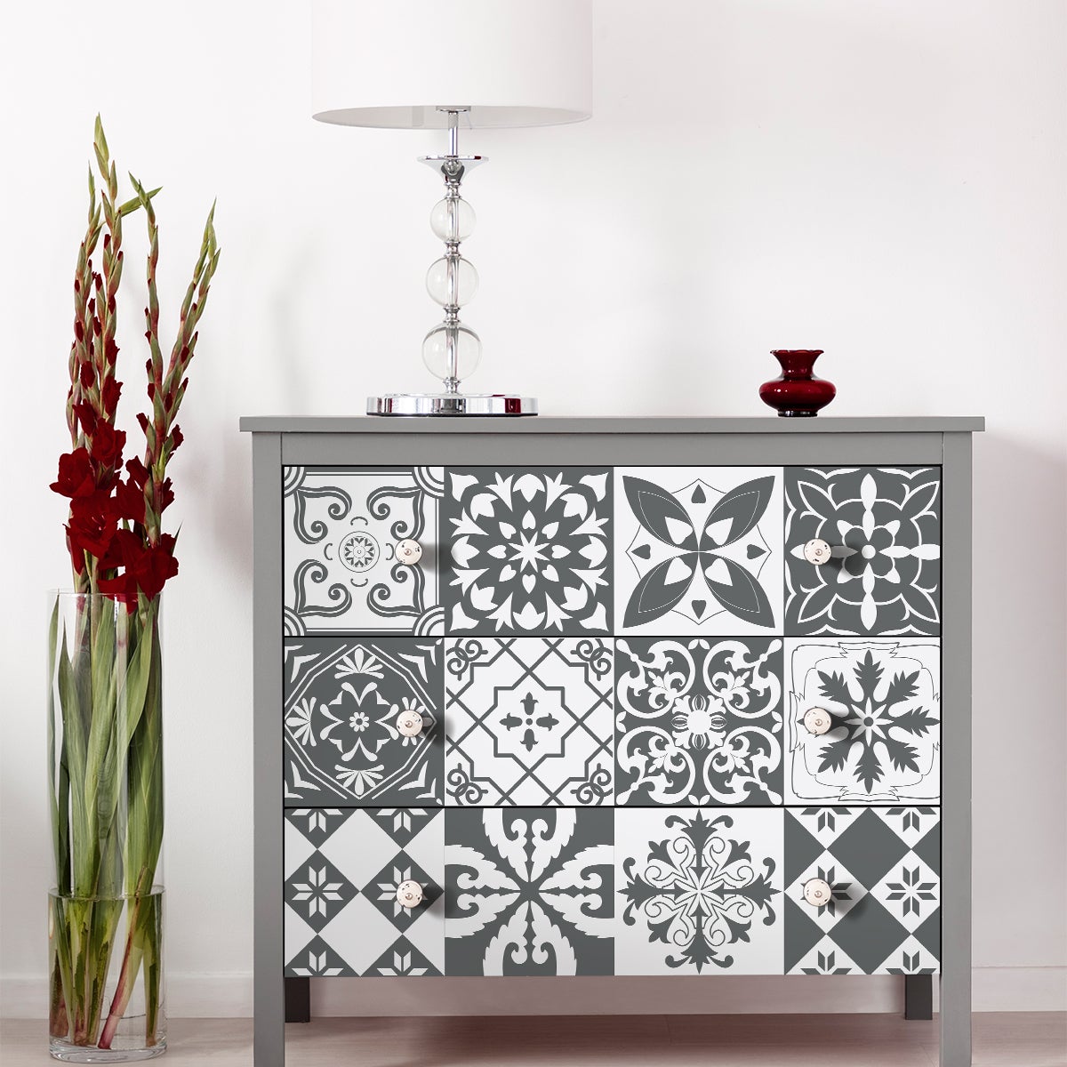 24 adesivi piastrelle di cemento mobili luncino - Sticker adesivo - adesivi murali - 24stickers20x20cm - 5