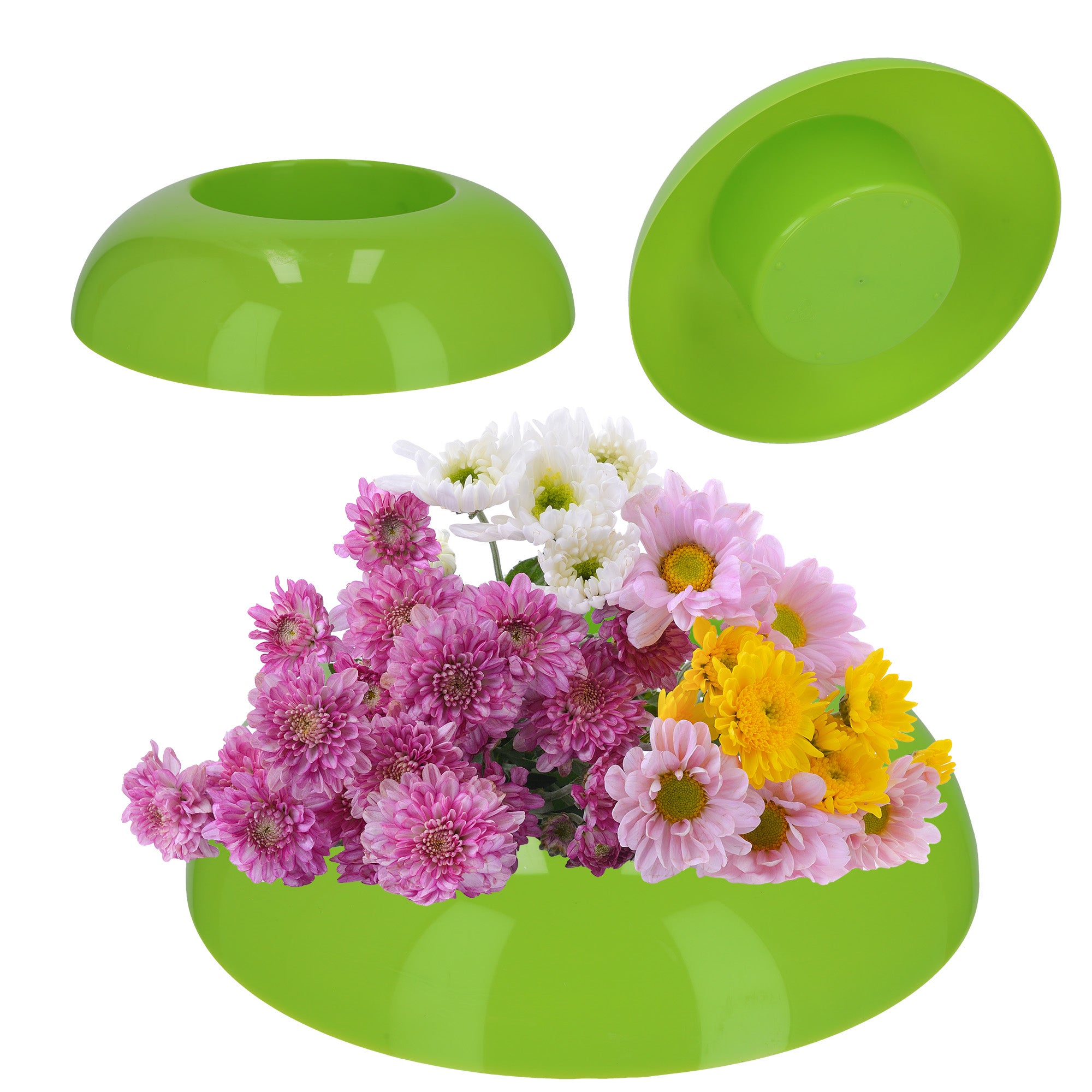 DONICZKA OSŁONKA DO KOMPOZYCJI KOMPOZYCJE STROIK BAZA IKEBANA ZIELONA 9,5cm