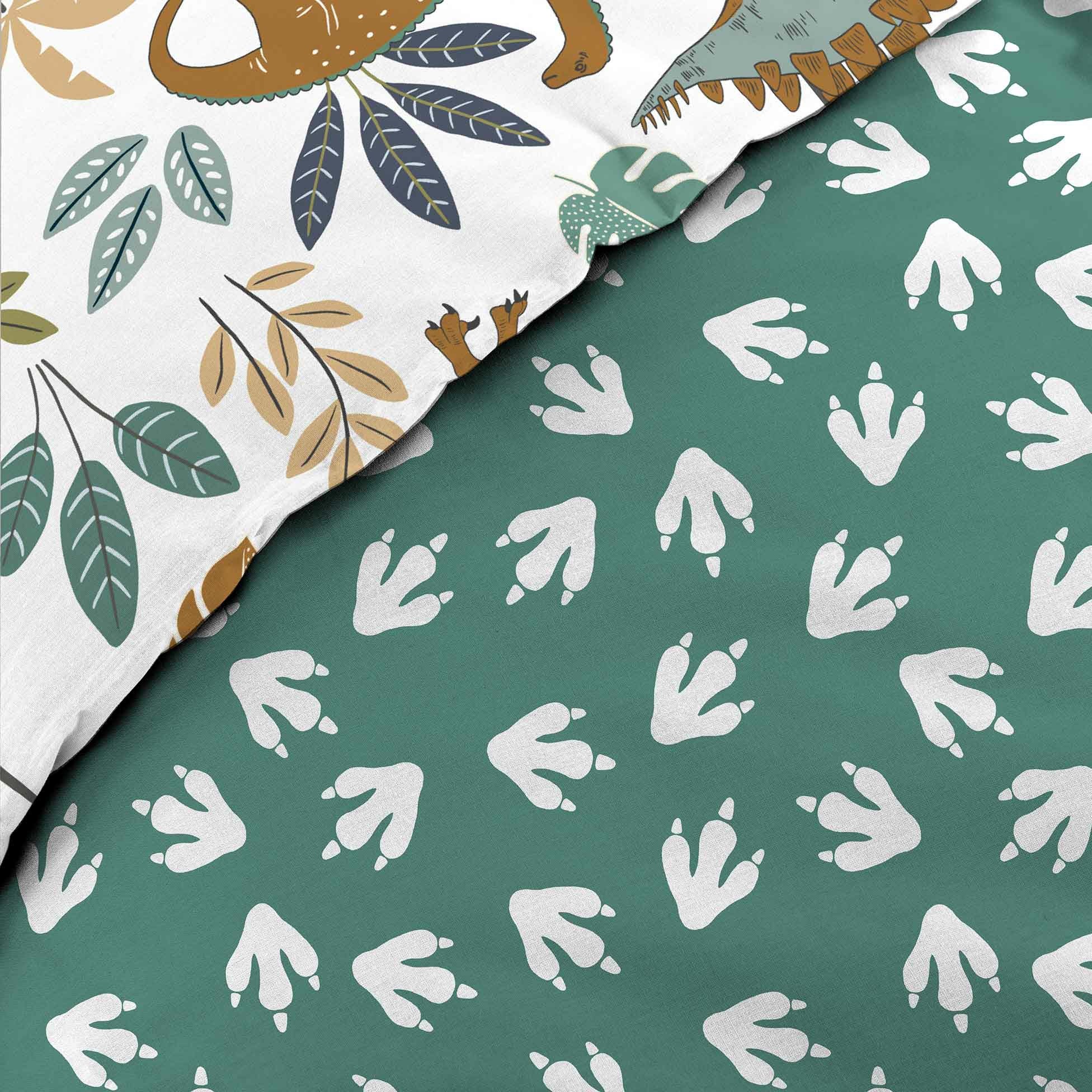 Pack Housse de couette réversible DINA 140 x 200 cm + Drap housse 90x190 cm Sauge - 3