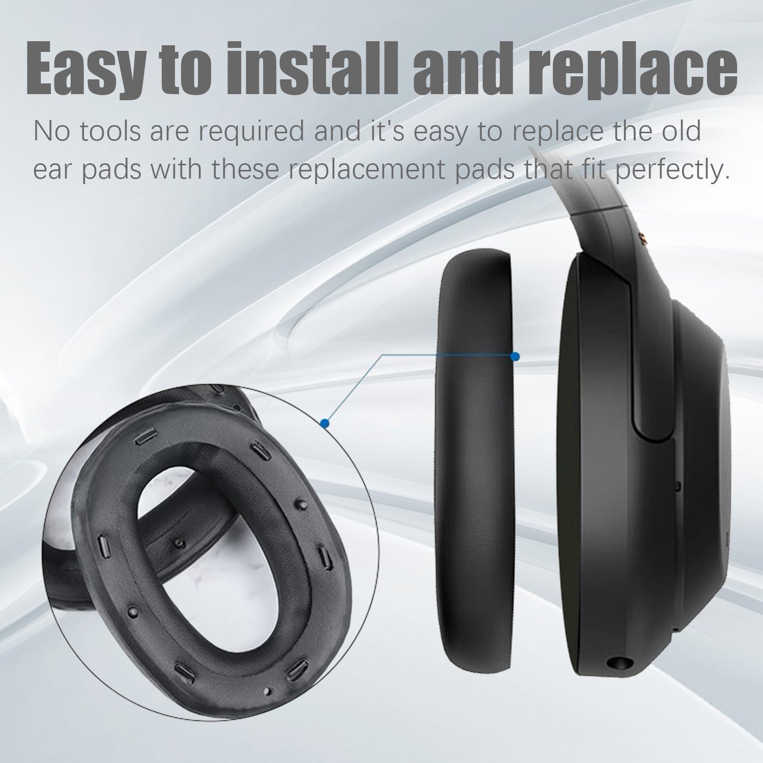 Coussinets pour casque Sony WH-1000XM3 Black - 8