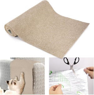Protection Meubles Contre Griffes De Chat - Tapis Adhésif 200x40 Cm Gris Foncé - Découpable Pour Canapé, Murs, Arbre à Chat