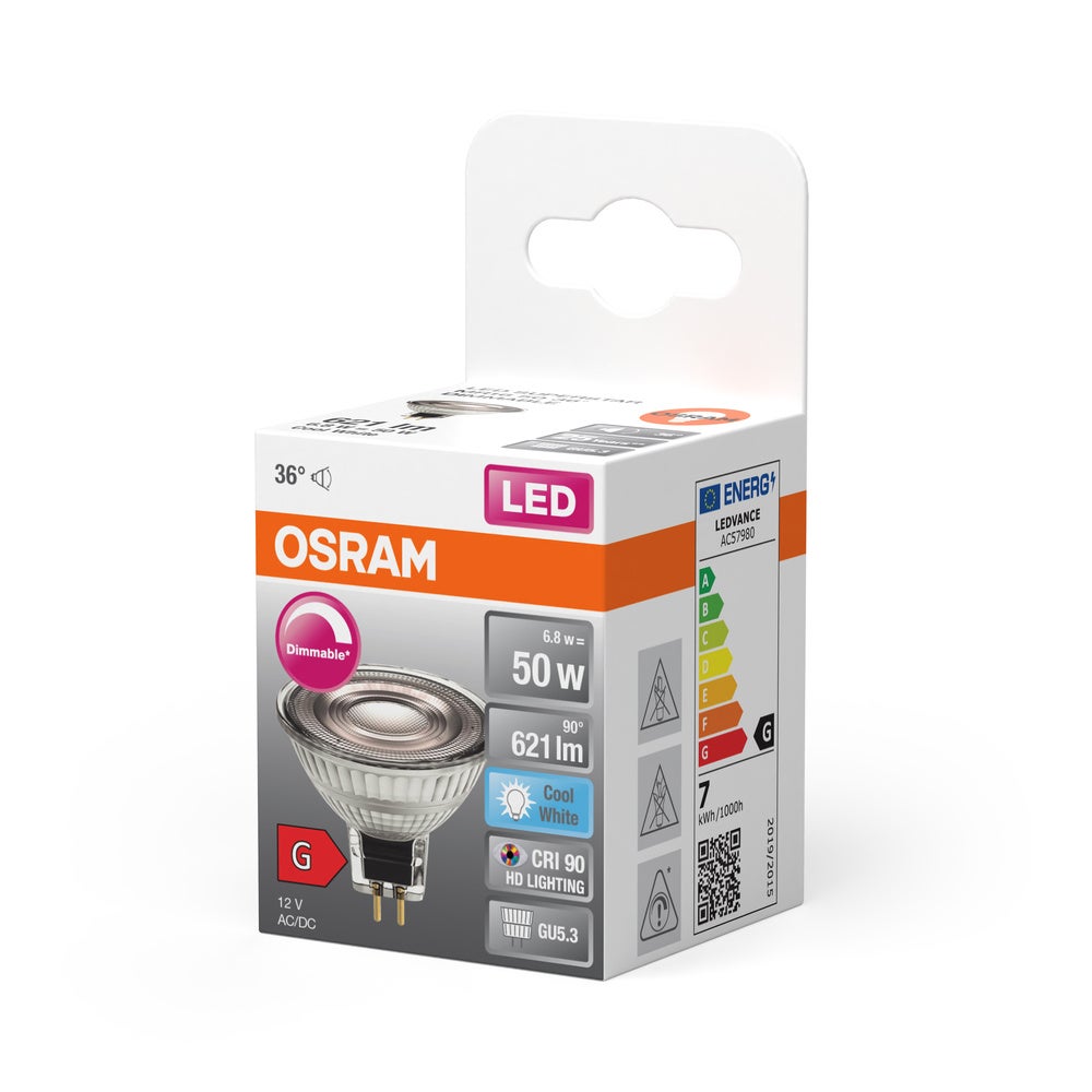 Spot mr16 led 36 verre variable 8w gu5.3 561lm frd bte 1 OSRAM - 5