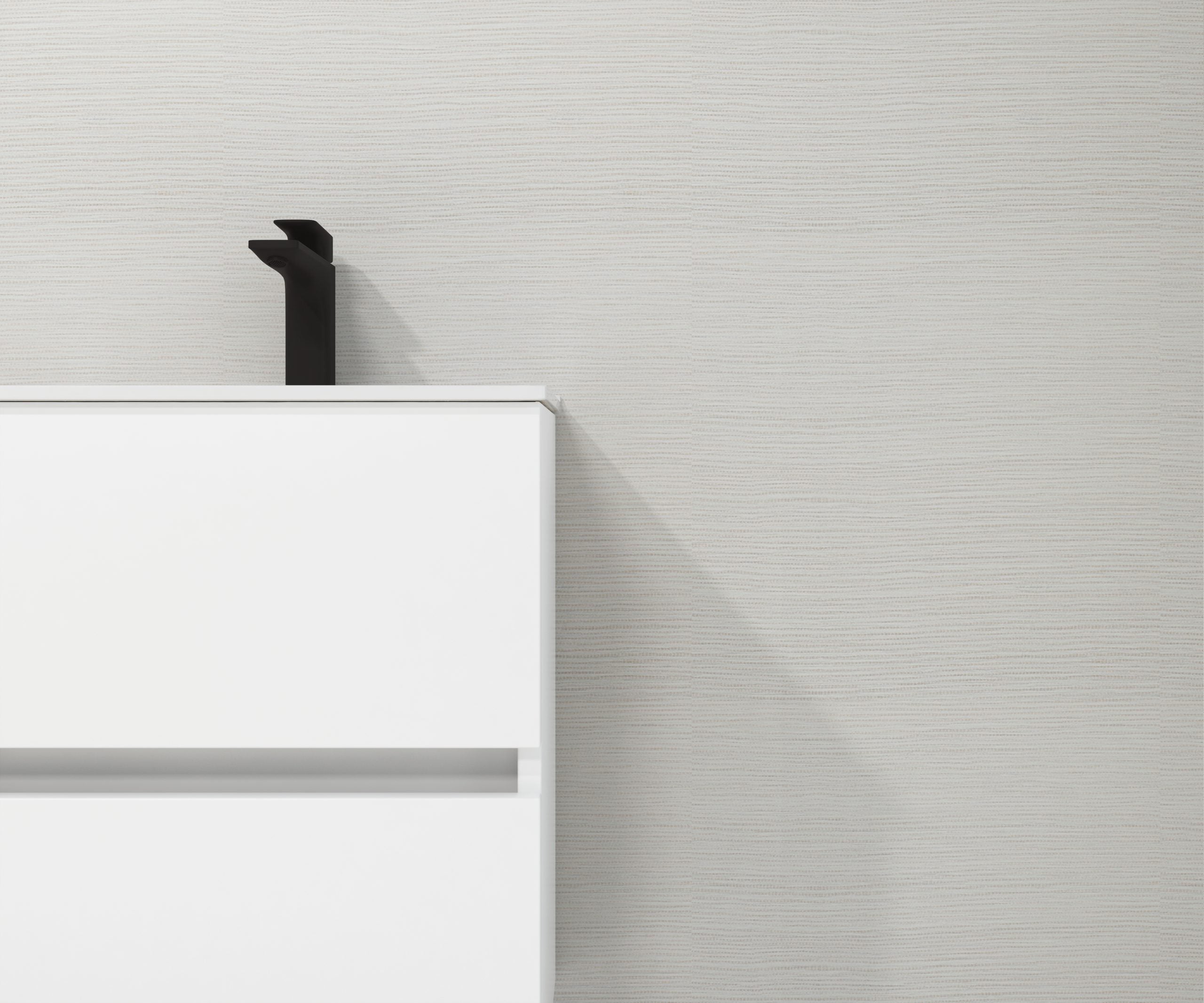Pack Meuble de Salle de Bain Avantarea avec Vasque Simple et Miroir Uni CARCANS Blanc 50CM - 2