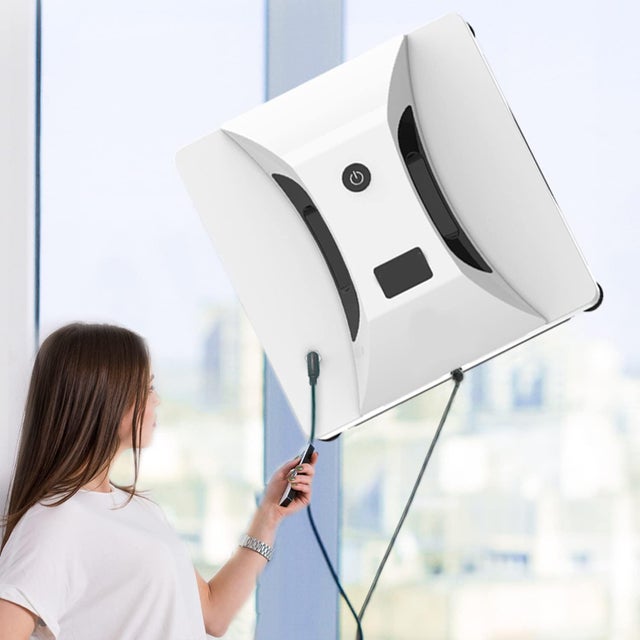 Générique Robot Nettoyeur de Vitres avec Pulvérisateur, Robot Laveur de vitres, 5600 Pa, Télécommande, Navigation Intelligente, Détection des Bords, 10 Lingettes Lavables Générique Robot Nettoyeur de Vitres avec Pulvérisateur, Robot Laveur de vitres, 5600 Pa, Télécommande, Navigation Intelligente, Détection des Bords, 10 Lingettes Lavables