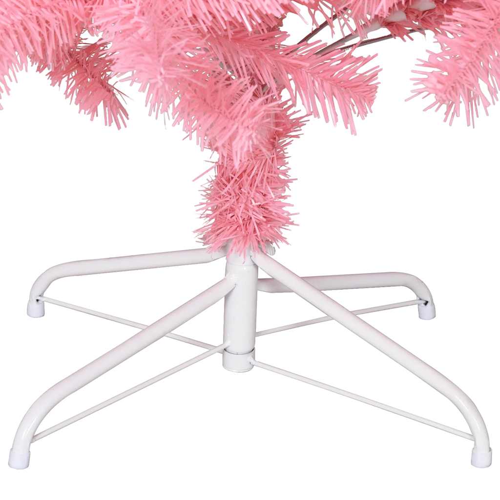 Árvore de Natal artificial com suporte em PVC rosa 180 cm - COMFORTXL - 6