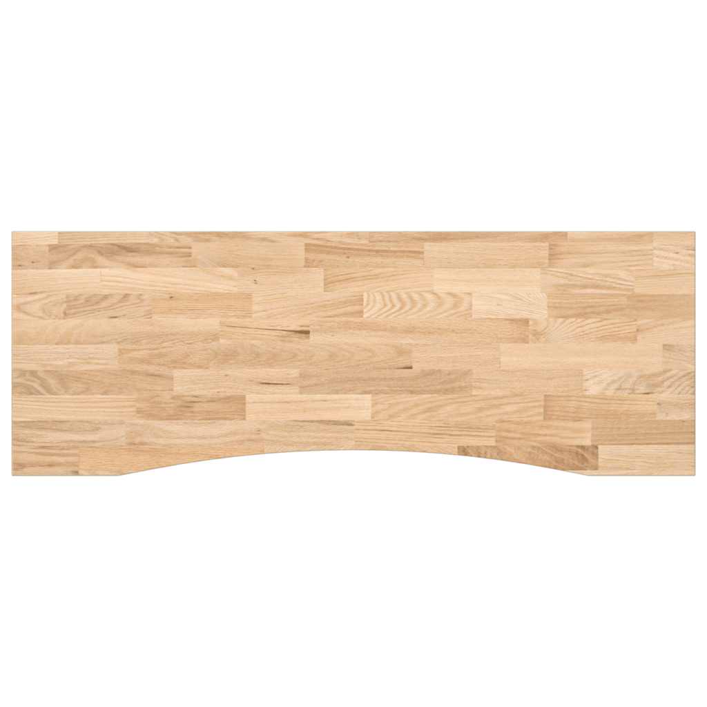 Dessus de bureau non traité bois massif de chêne rectangulaire - 2