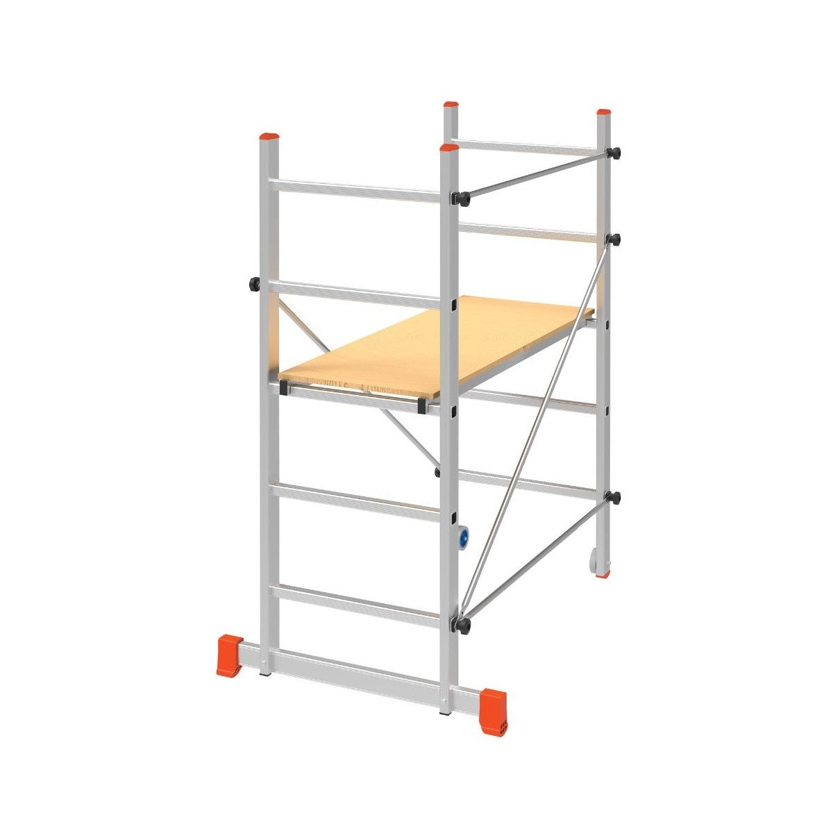 Echafaudage de travail Hauteur travail 2.85m Plateau 110 x 40 cm Aluminium Charge 120Kg BRIXO - 2